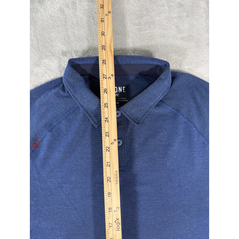 Rhone Shirt Mens Medium Blue Delta Pique Golf Performance Polo - Picture 5 of 10